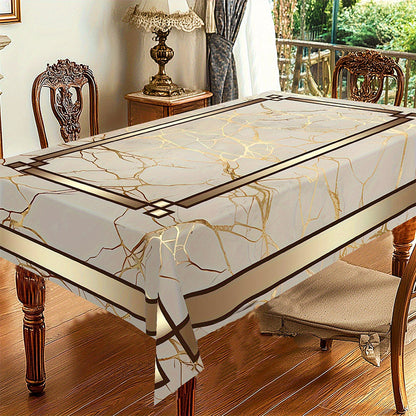 ⏳Time-Limited Special! ⏰ Waterproof Marble-Print Tablecloth – Elegant, Spill-Resistant & Easy-Clean for Indoor/Outdoor Dining! 🍽️✨
