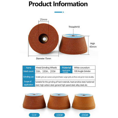 📢📢50%  OFF !! ⏰Ultra-Durable White Corundum Metal Grinding Wheel - Powerful Rust Removal and Smooth Grinding