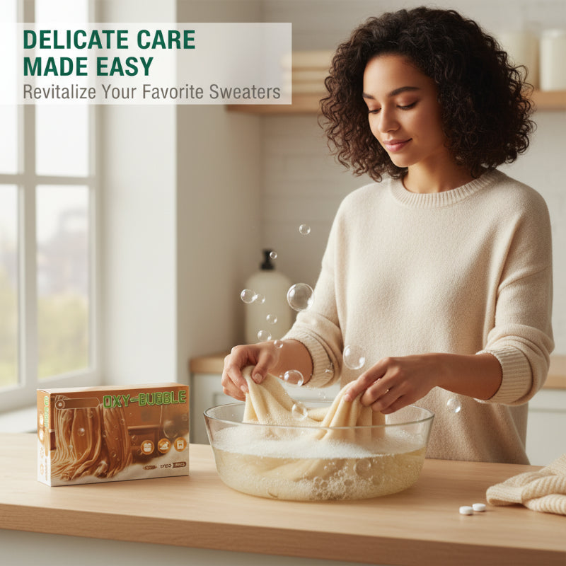 🧶 BUY 2 GET 3 FREE! ⚗️ Sweater Revive Tablets – Anti-Shrink, Restores Softness & Safe for Colors 🧺