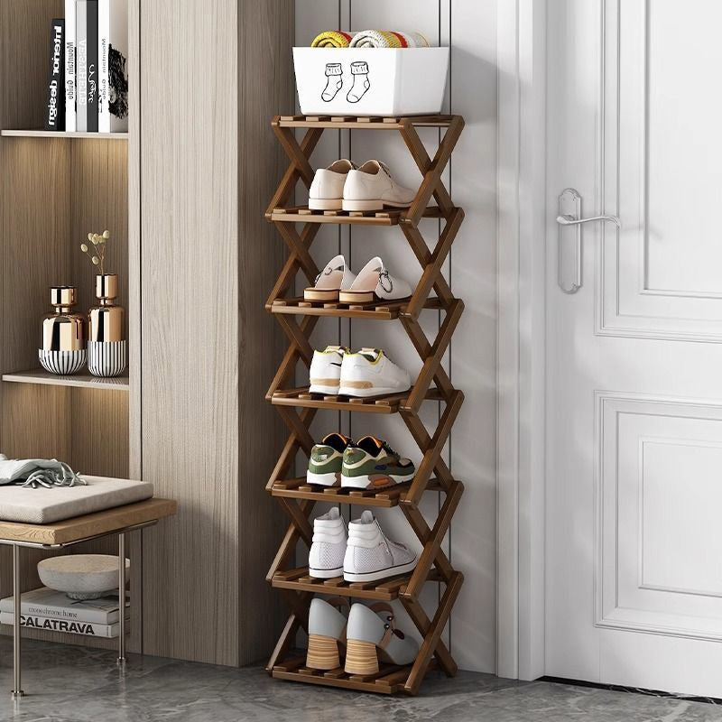 👞 50% OFF! ✨ Foldable Bamboo Shoe Rack – Heavy-Duty Free-Standing Organizer – 100% Natural Alpine Bamboo, Tool-Free 5-Second Scissor Fold Setup, Sturdy High-Load X-Structure & Ultra-Compact Flat Storage – 2-10 Tiers 2 Colors 🌿