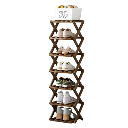 👞 50% OFF! ✨ Foldable Bamboo Shoe Rack – Heavy-Duty Free-Standing Organizer – 100% Natural Alpine Bamboo, Tool-Free 5-Second Scissor Fold Setup, Sturdy High-Load X-Structure & Ultra-Compact Flat Storage – 2-10 Tiers 2 Colors 🌿