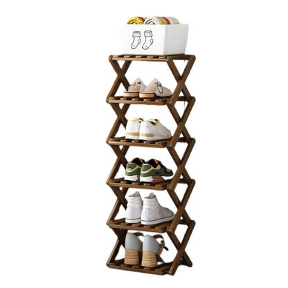 👞 50% OFF! ✨ Foldable Bamboo Shoe Rack – Heavy-Duty Free-Standing Organizer – 100% Natural Alpine Bamboo, Tool-Free 5-Second Scissor Fold Setup, Sturdy High-Load X-Structure & Ultra-Compact Flat Storage – 2-10 Tiers 2 Colors 🌿