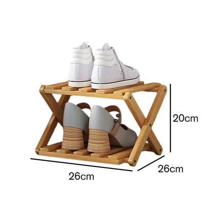 👞 50% OFF! ✨ Foldable Bamboo Shoe Rack – Heavy-Duty Free-Standing Organizer – 100% Natural Alpine Bamboo, Tool-Free 5-Second Scissor Fold Setup, Sturdy High-Load X-Structure & Ultra-Compact Flat Storage – 2-10 Tiers 2 Colors 🌿