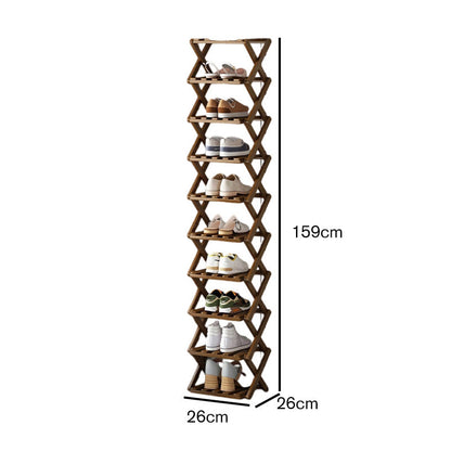 👞 50% OFF! ✨ Foldable Bamboo Shoe Rack – Heavy-Duty Free-Standing Organizer – 100% Natural Alpine Bamboo, Tool-Free 5-Second Scissor Fold Setup, Sturdy High-Load X-Structure & Ultra-Compact Flat Storage – 2-10 Tiers 2 Colors 🌿