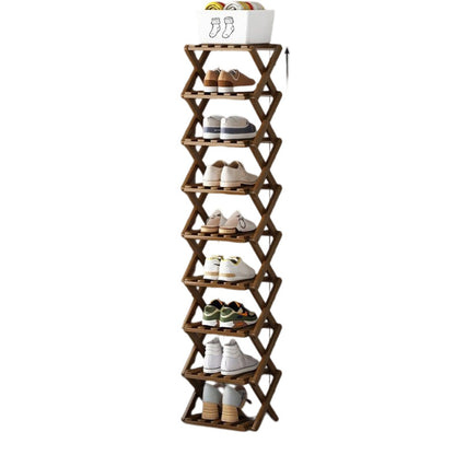 👞 50% OFF! ✨ Foldable Bamboo Shoe Rack – Heavy-Duty Free-Standing Organizer – 100% Natural Alpine Bamboo, Tool-Free 5-Second Scissor Fold Setup, Sturdy High-Load X-Structure & Ultra-Compact Flat Storage – 2-10 Tiers 2 Colors 🌿