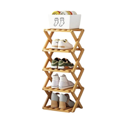 👞 50% OFF! ✨ Foldable Bamboo Shoe Rack – Heavy-Duty Free-Standing Organizer – 100% Natural Alpine Bamboo, Tool-Free 5-Second Scissor Fold Setup, Sturdy High-Load X-Structure & Ultra-Compact Flat Storage – 2-10 Tiers 2 Colors 🌿