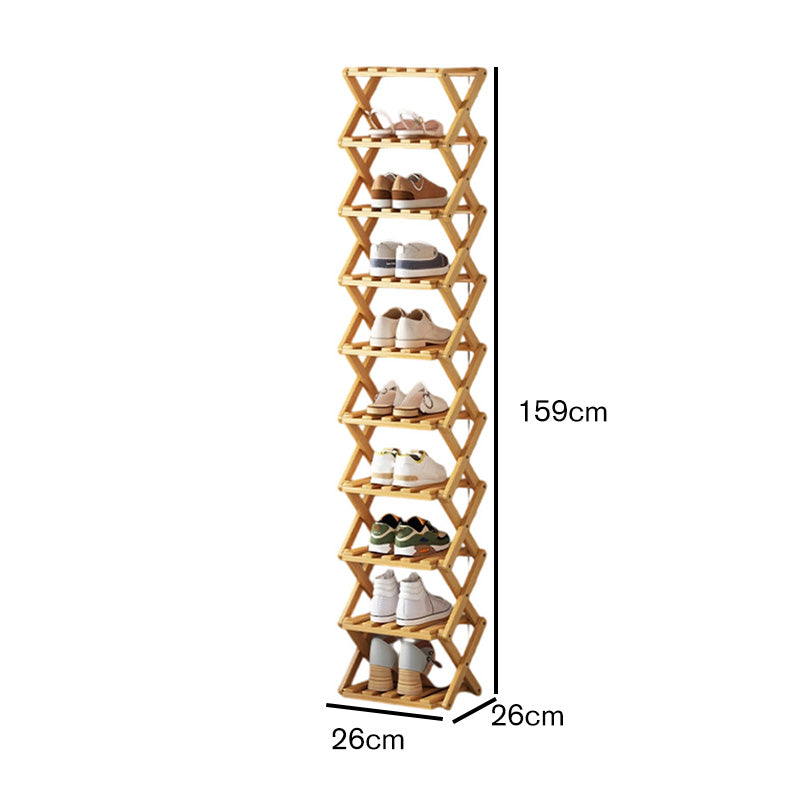 👞 50% OFF! ✨ Foldable Bamboo Shoe Rack – Heavy-Duty Free-Standing Organizer – 100% Natural Alpine Bamboo, Tool-Free 5-Second Scissor Fold Setup, Sturdy High-Load X-Structure & Ultra-Compact Flat Storage – 2-10 Tiers 2 Colors 🌿