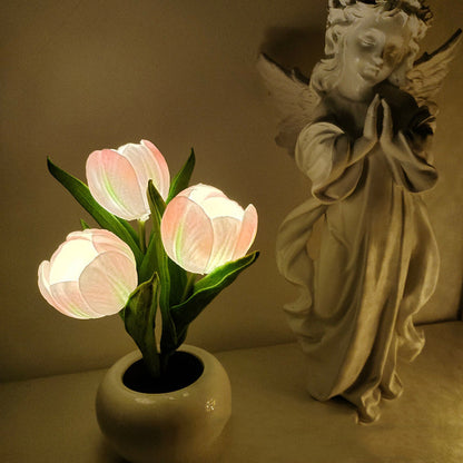 🔥LED Tulip Night Light Flower Table Lamp🌷✨