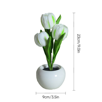 🔥LED Tulip Night Light Flower Table Lamp🌷✨
