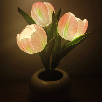 🔥LED Tulip Night Light Flower Table Lamp🌷✨