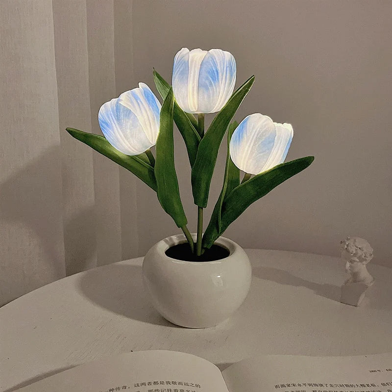 🔥LED Tulip Night Light Flower Table Lamp🌷✨