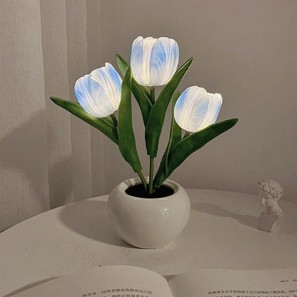 🔥LED Tulip Night Light Flower Table Lamp🌷✨