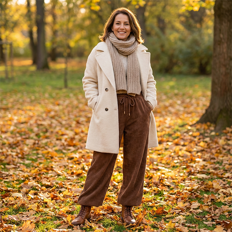 👖✨ 60% OFF! Casual Loose Fit Corduroy Trousers for Women – Wide-Leg, Adjustable Waist & Wrinkle-Resistant Retro Style