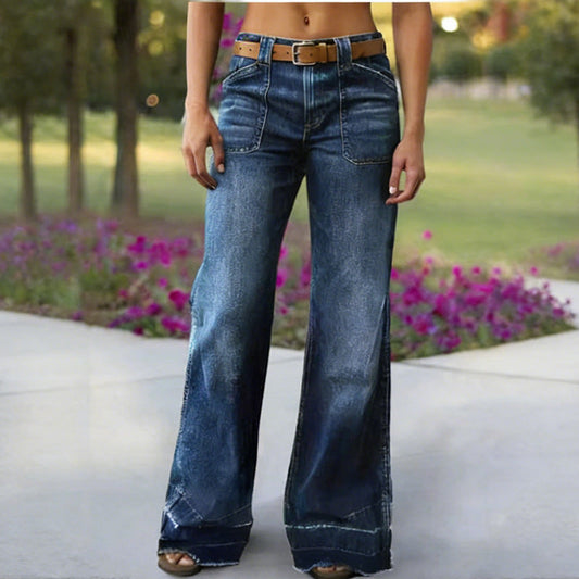 ⏰ 56% OFF NOW! 👖 Women's Retro Flare Jeans – Stretch Denim, Functional Pockets & Vintage High-Waist Fit 🌟