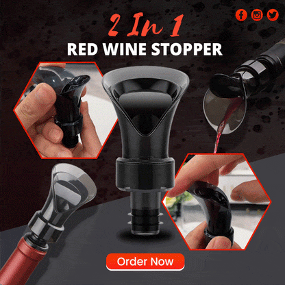 🎉  2 In 1 Red Wine Stopper