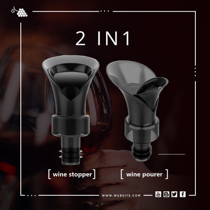 🎉  2 In 1 Red Wine Stopper