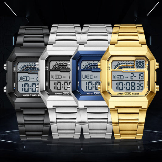 ⌚ 50% RABATT! 🔥 Unisex Digitaluhr mit Quadratischem Display & Leuchtanzeige – Multifunktional, Wasserdicht & Perfekt Für Sport, Outdoor & Den Täglichen Gebrauch 🏃‍♂️
