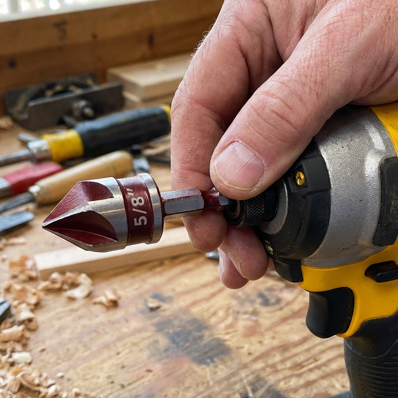 🛠️ 50% OFF NOW! 🔩 Countersink Drill Bit Set for Woodworking (5PCS/3PCS) – Clean Flush Holes, Durable & Time-Saving ⚙️