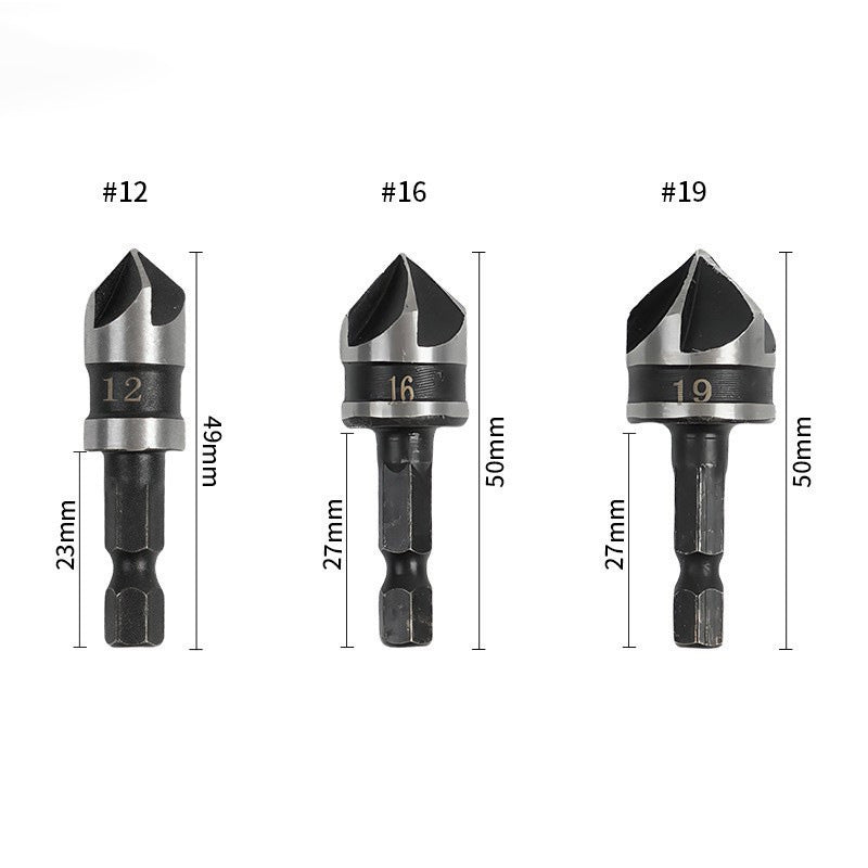 🛠️ 50% OFF NOW! 🔩 Countersink Drill Bit Set for Woodworking (5PCS/3PCS) – Clean Flush Holes, Durable & Time-Saving ⚙️
