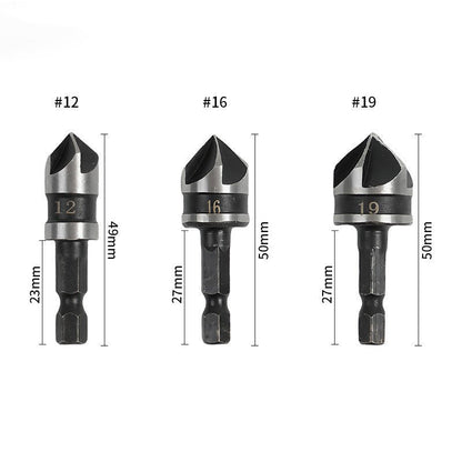 🛠️ 50% OFF NOW! 🔩 Countersink Drill Bit Set for Woodworking (5PCS/3PCS) – Clean Flush Holes, Durable & Time-Saving ⚙️