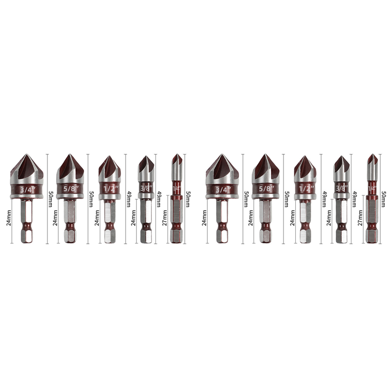 🛠️ 50% OFF NOW! 🔩 Countersink Drill Bit Set for Woodworking (5PCS/3PCS) – Clean Flush Holes, Durable & Time-Saving ⚙️