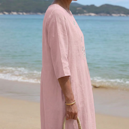 🪡 Boho Dream Vibes | 2026 New Embroidered Loose Dress | Effortless Style for Coffee Dates 🧵【Just Dropped】