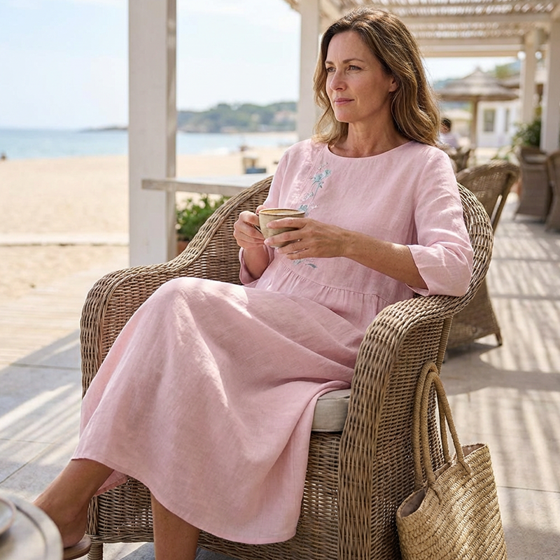 🪡 Boho Dream Vibes | 2026 New Embroidered Loose Dress | Effortless Style for Coffee Dates 🧵【Just Dropped】