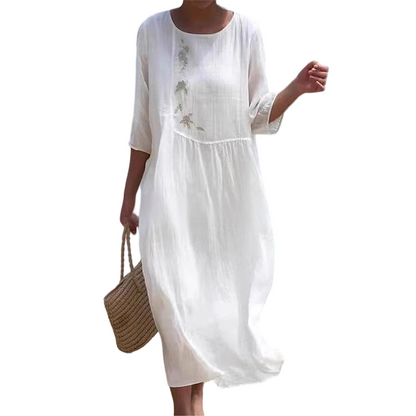 🪡 Boho Dream Vibes | 2026 New Embroidered Loose Dress | Effortless Style for Coffee Dates 🧵【Just Dropped】