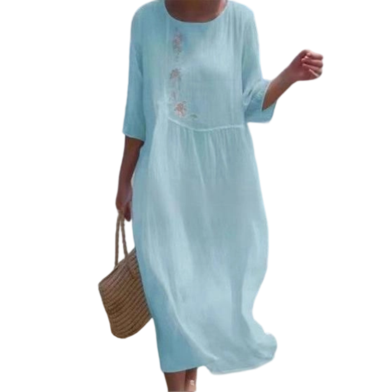 🪡 Boho Dream Vibes | 2026 New Embroidered Loose Dress | Effortless Style for Coffee Dates 🧵【Just Dropped】