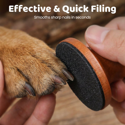 🎉 2026 Sale — Over 50,000 Sold!🐕Wooden Pet Nail File with Replaceable Pads Gentle Paw Grooming Tool for Dogs Cats Small Pets