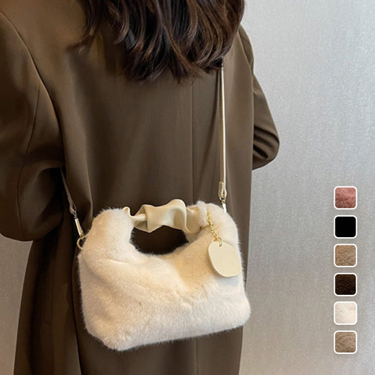 💎 56% OFF! 💎 Best Gift For Her – 2026 Multifunctional Faux Fur Bag, Skin-Friendly & Convertible (Shoulder/Crossbody) 👜