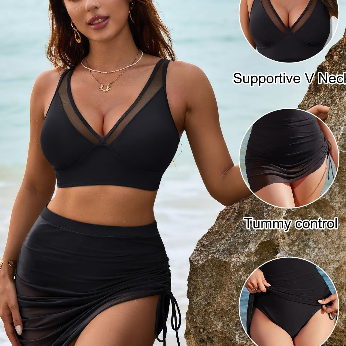 👙 50% OFF NOW! ✨ Women's High Waisted Mesh Bikini Set – Trendy Design, Comfort Fit & Quick-Dry Fabric ☀️