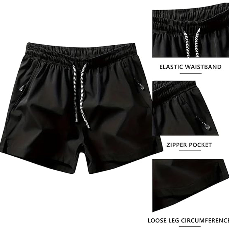 ✨New Arrival✨Men's Quick-Dry Athletic Shorts with Zipper Pockets