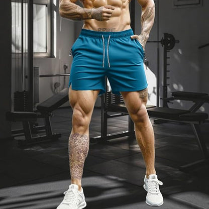 ✨New Arrival✨Men's Quick-Dry Athletic Shorts with Zipper Pockets