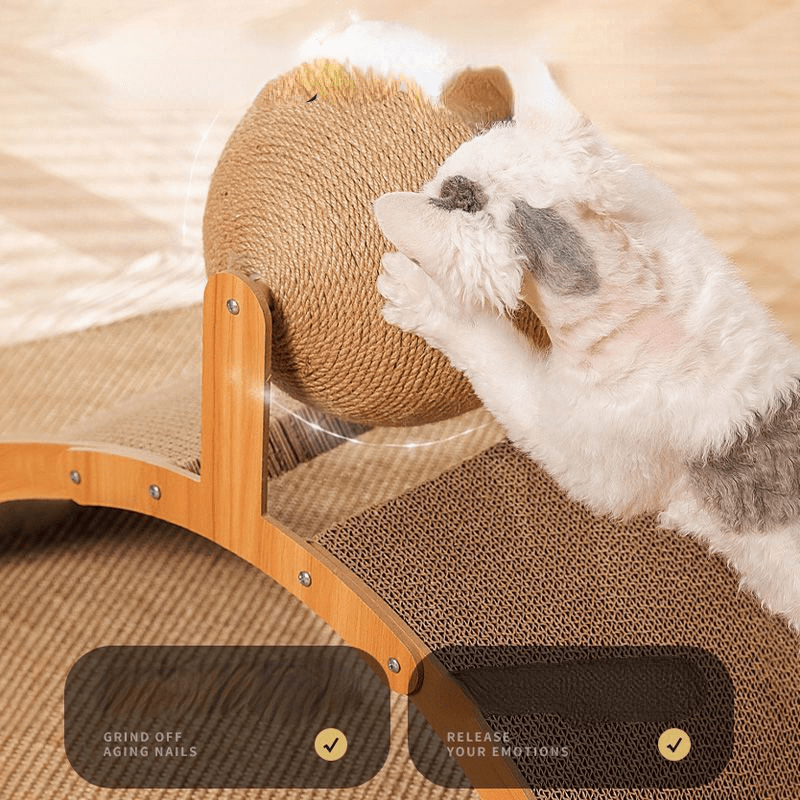 🎉 2026 Sale — Over 25100 Sold!💞 Natural Sisal Cat Scratching Ball‑Durable 🐱