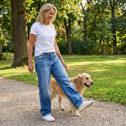 Effortless Chic Relaxed Fit Wide-Leg Jeans