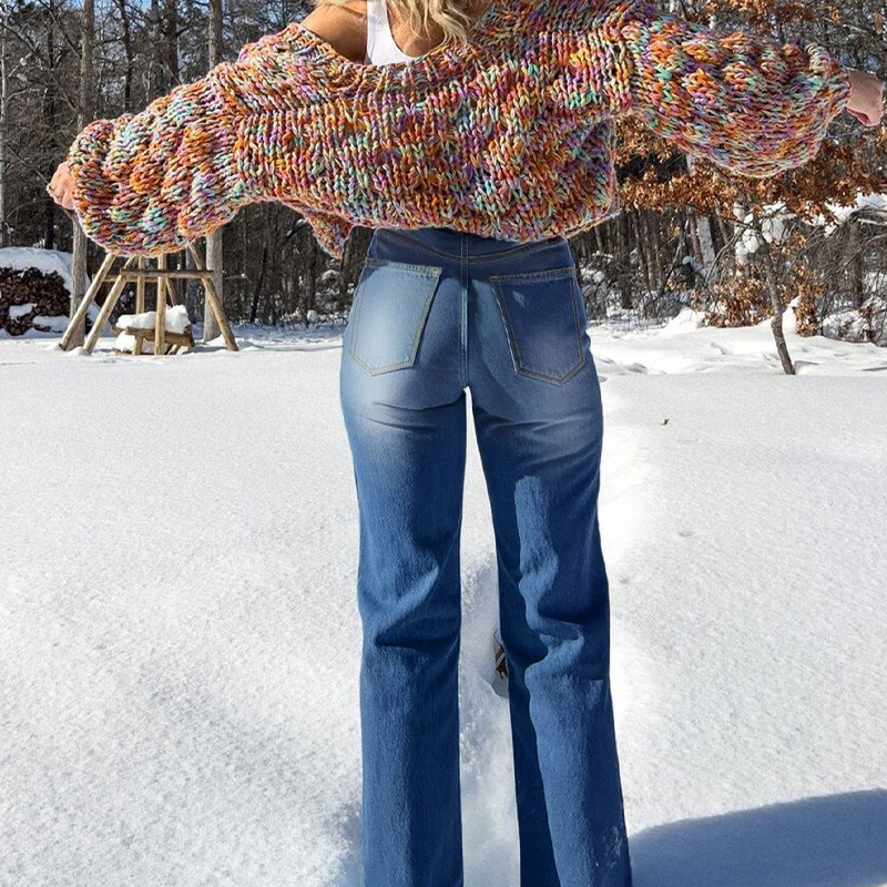 📢📢50% OFF !!!⏰Women's High-Waist Stretch Straight Leg Jeans