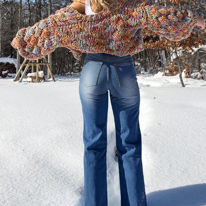 📢📢50% OFF !!!⏰Women's High-Waist Stretch Straight Leg Jeans