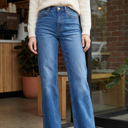 📢📢50% OFF !!!⏰Women's High-Waist Stretch Straight Leg Jeans