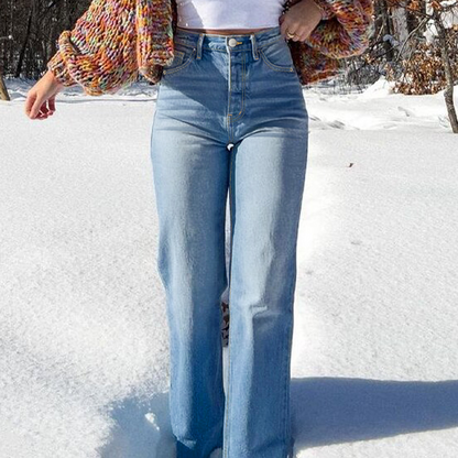 📢📢50% OFF !!!⏰Women's High-Waist Stretch Straight Leg Jeans