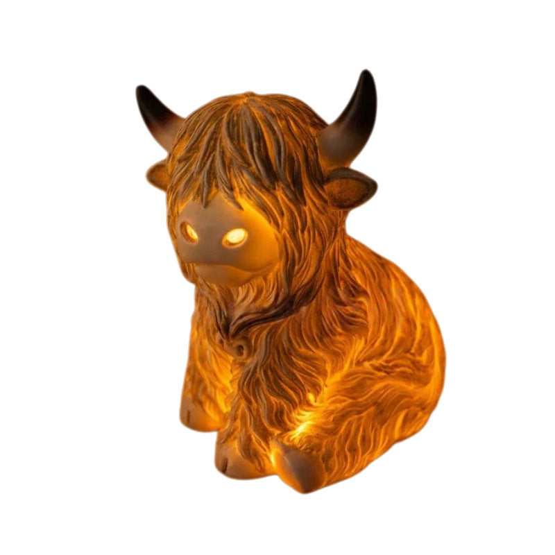 💎 50% OFF! 💎 Cute Highland Cow Night Light – Handcrafted Resin, Warm Amber Glow & Rustic Farmhouse Charm (2 Sizes) 🐄🌙