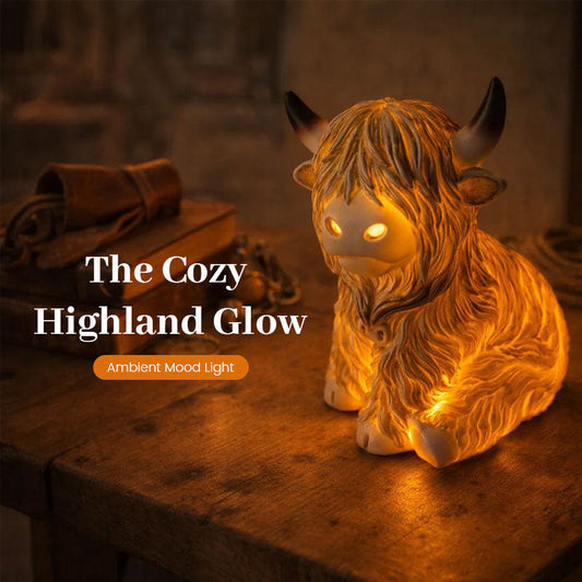 💎 50% OFF! 💎 Cute Highland Cow Night Light – Handcrafted Resin, Warm Amber Glow & Rustic Farmhouse Charm (2 Sizes) 🐄🌙