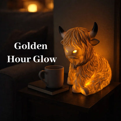 💎 50% OFF! 💎 Cute Highland Cow Night Light – Handcrafted Resin, Warm Amber Glow & Rustic Farmhouse Charm (2 Sizes) 🐄🌙