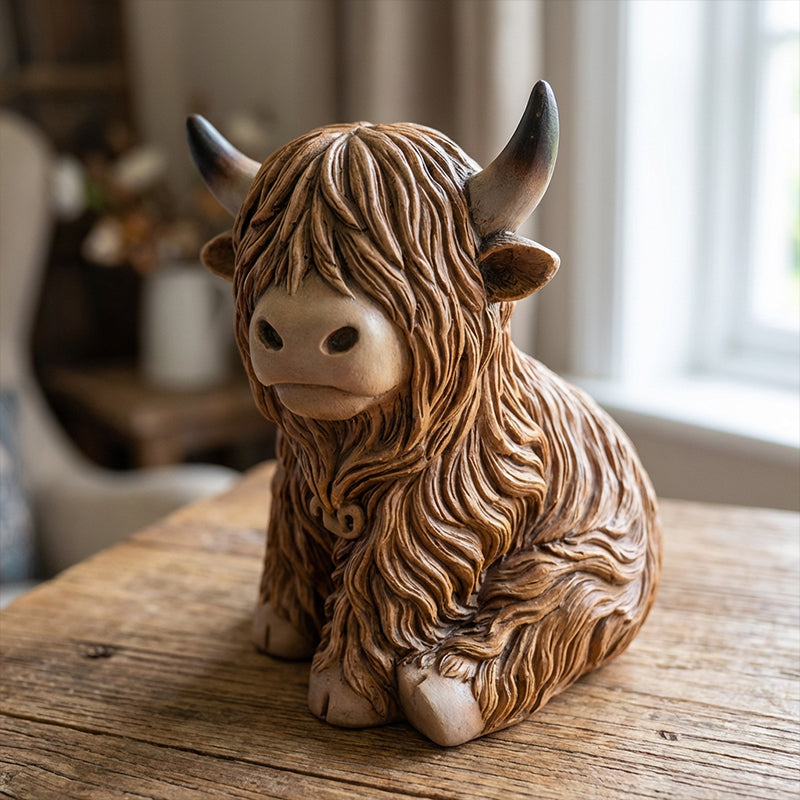 💎 50% OFF! 💎 Cute Highland Cow Night Light – Handcrafted Resin, Warm Amber Glow & Rustic Farmhouse Charm (2 Sizes) 🐄🌙