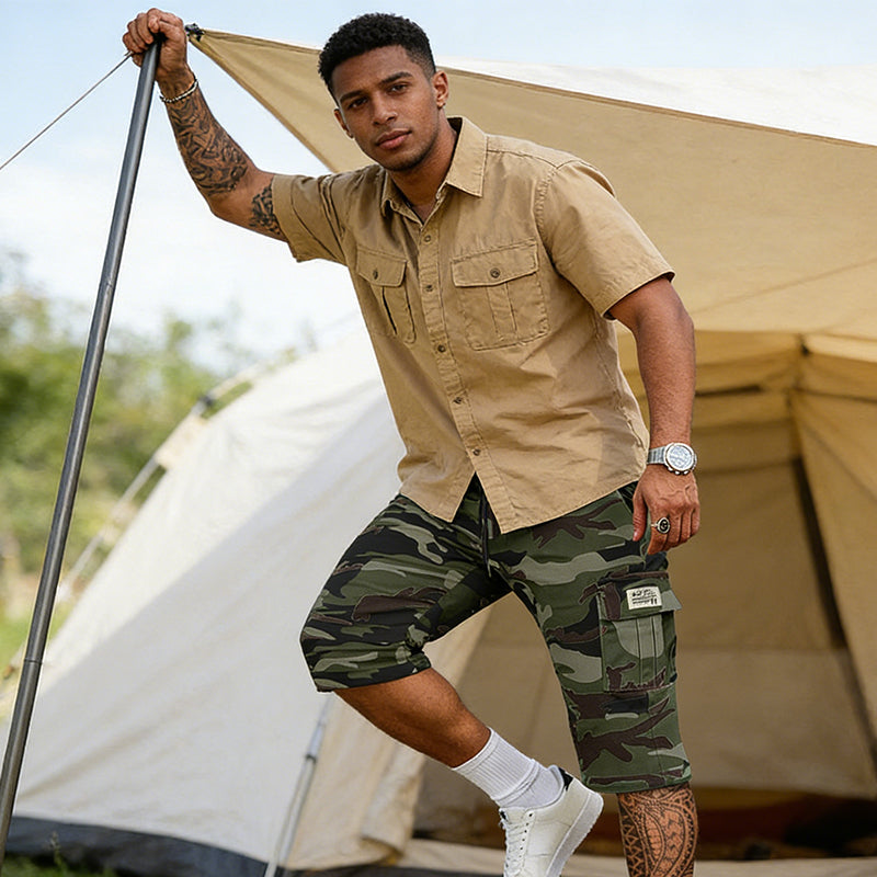 ⏳Time-Limited Special⏰Men's Camouflage Cargo Shorts – Multi-Pocket, Adjustable Waist & Breathable Fabric (2XS–3XL) 🌿🩳