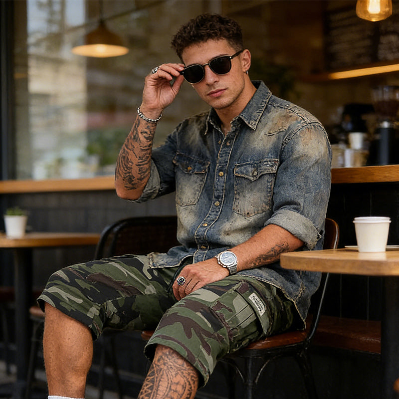 ⏳Time-Limited Special⏰Men's Camouflage Cargo Shorts – Multi-Pocket, Adjustable Waist & Breathable Fabric (2XS–3XL) 🌿🩳