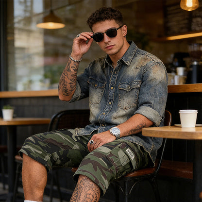 ⏳Time-Limited Special⏰Men's Camouflage Cargo Shorts – Multi-Pocket, Adjustable Waist & Breathable Fabric (2XS–3XL) 🌿🩳