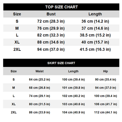 📢📢50% OFF !!!⏰High Waist A-Line Skirt and Cami Top Set