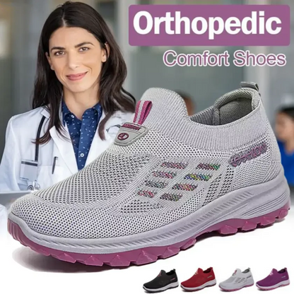 📢📢50% OFF ⏰ Fly Knit Woven Orthopedic Arch Support Slip-on Shoes