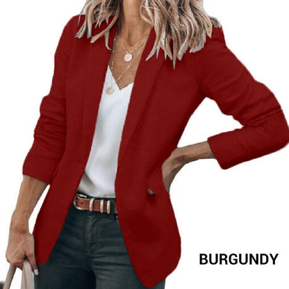 📢📢45% OFF !! ⏰ Elegant Soft Solid Color Lapel Buttons Jacket – Classic Collar, One-Button, Versatile ✨